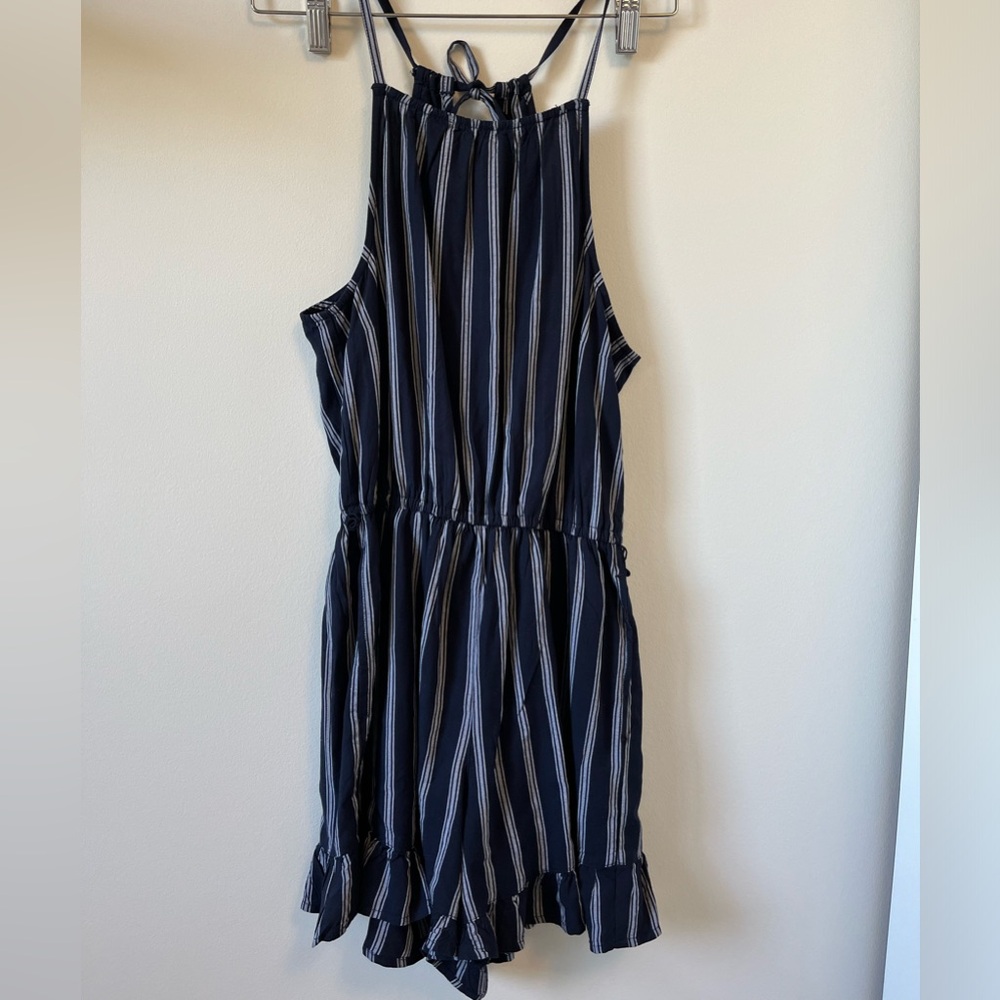 HOLLISTER striped romper! Great Condition!